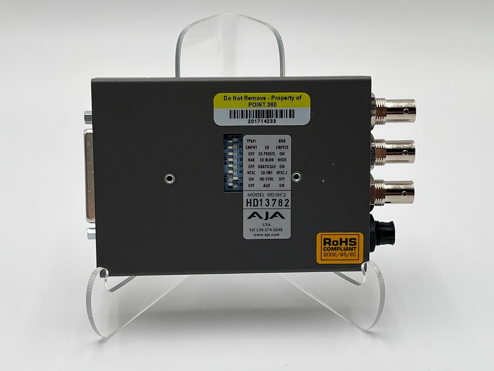 AJA HD10C2 HD/SD-SDI to Analog Converter with PSU and Breakout Cable, Power Test