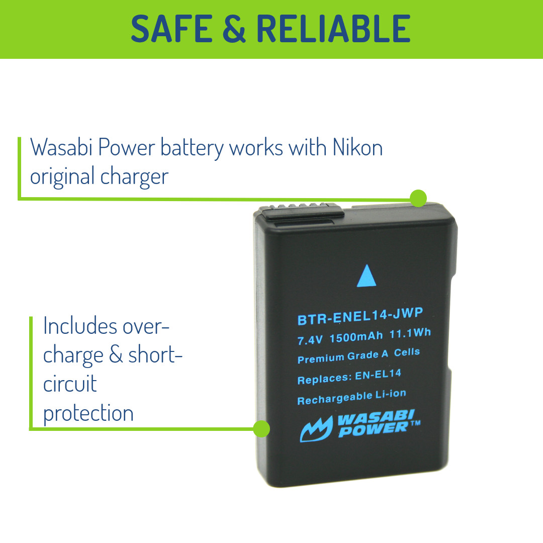 Wasabi Power Battery for Nikon EN-EL14, EN-EL14a