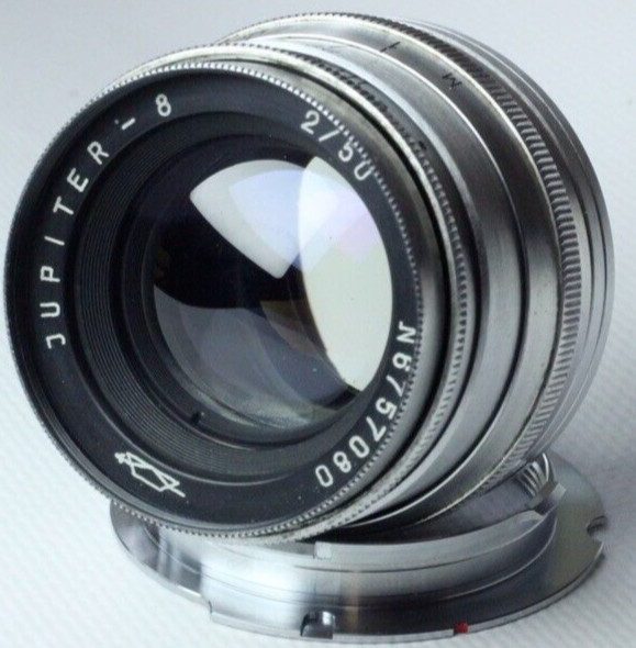 JUPITER-8 f2 50 mm M39 Lens for Leica LM Rangefinder Vintage Photo Optic