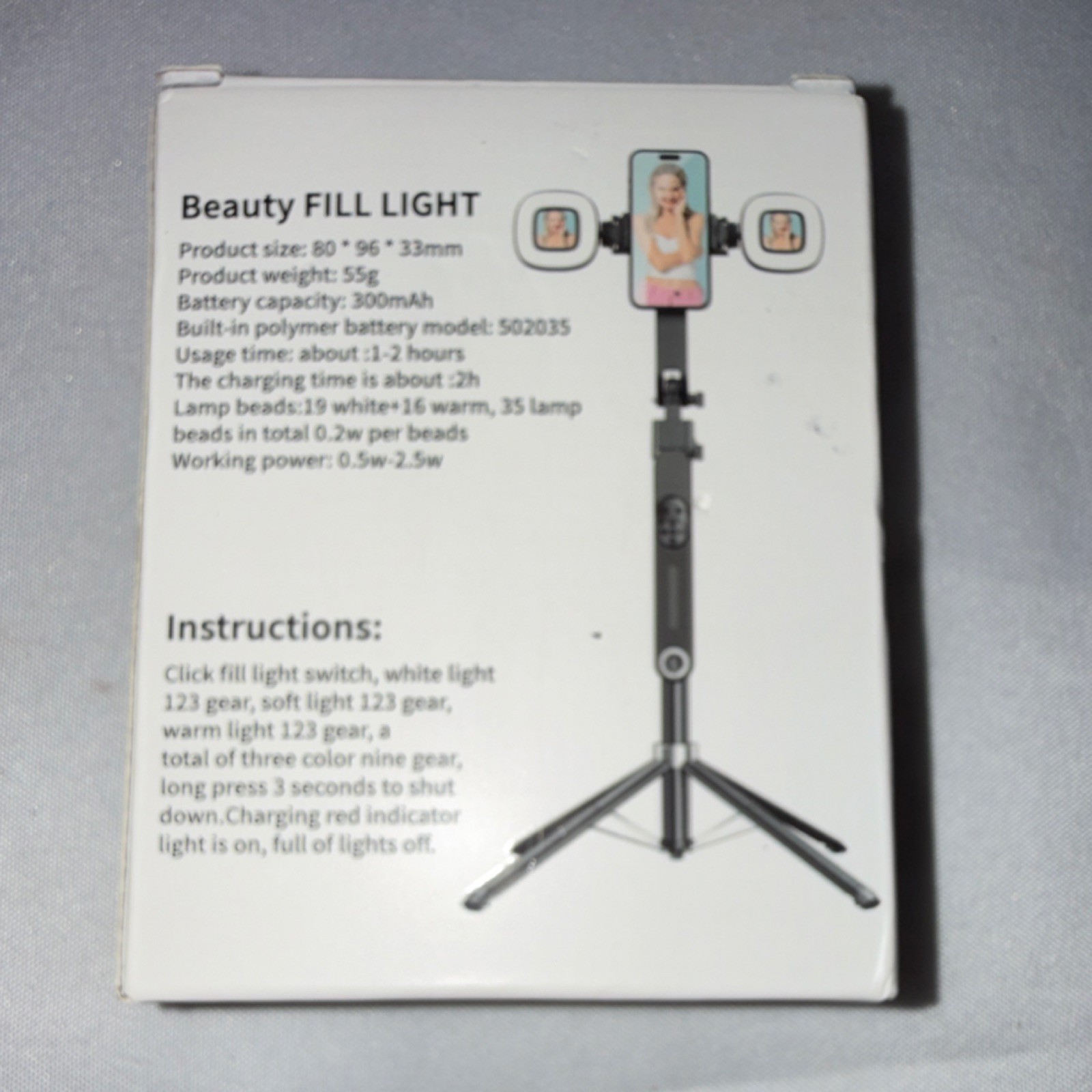 H-LAMP 360° Beauty Fill Light LED On-Camera Hot/Cold Shoe Video Light