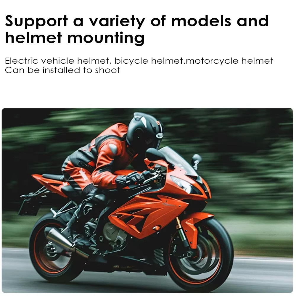 4K/1080P Action Camera WiFi Helmet Cam Anti-Shake for Outdoor Motorcycle Sports