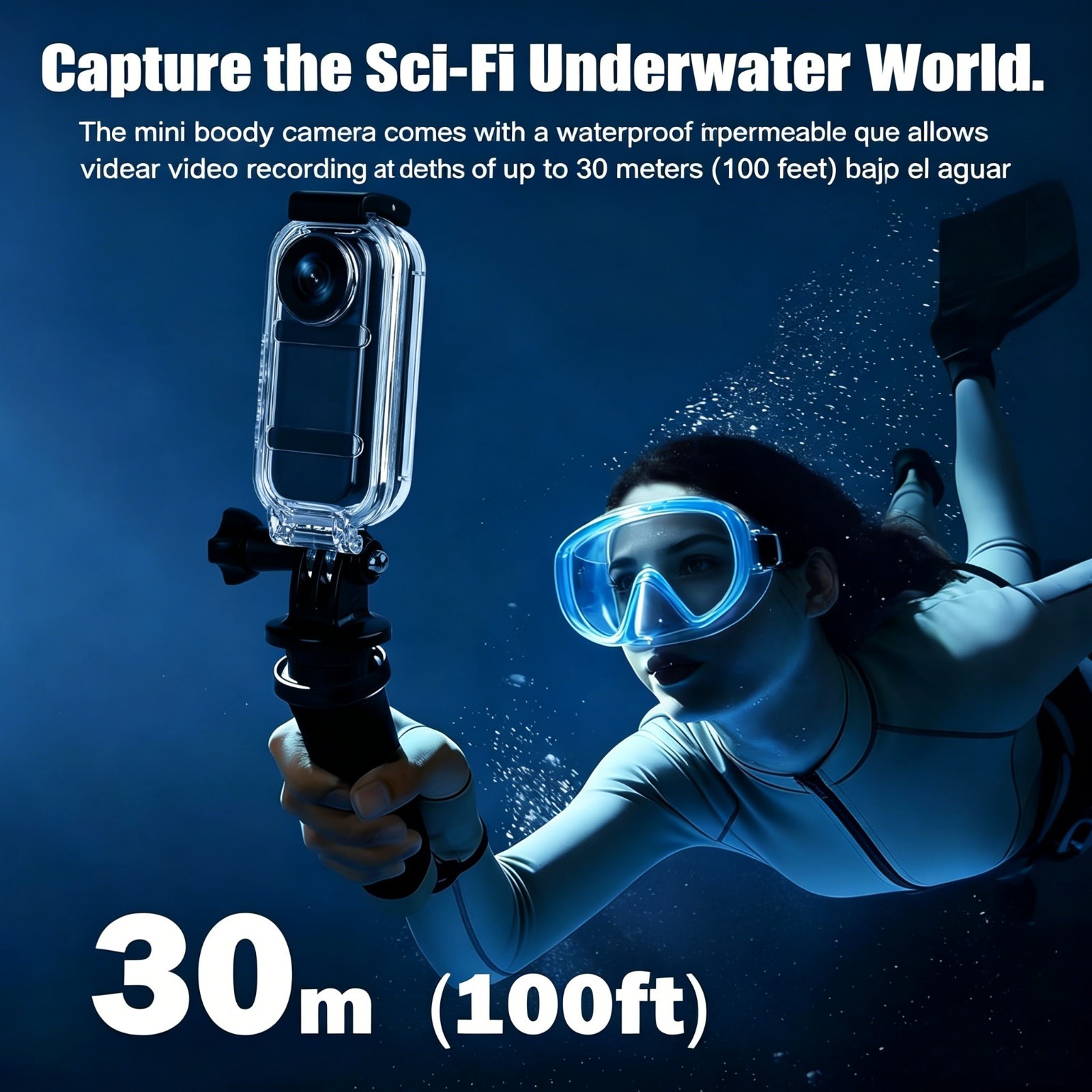 Thumb Action Camera 1080P 64GB POV Helmet Cam for Skiing Outdoor Travel Sports