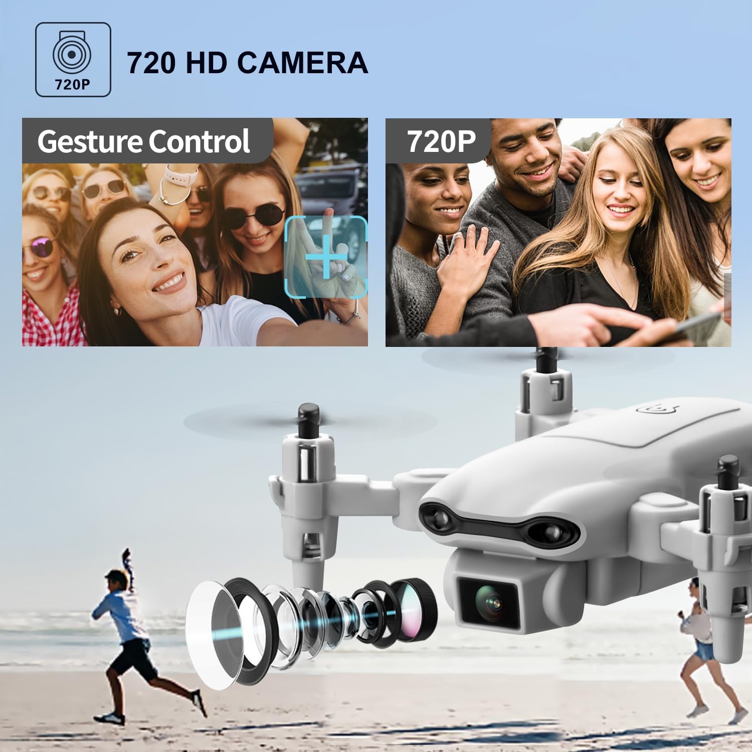 4DV9 Drone with 1080P HD Camera for Kids FPV Live Video RC Mini Quadcopter Helic