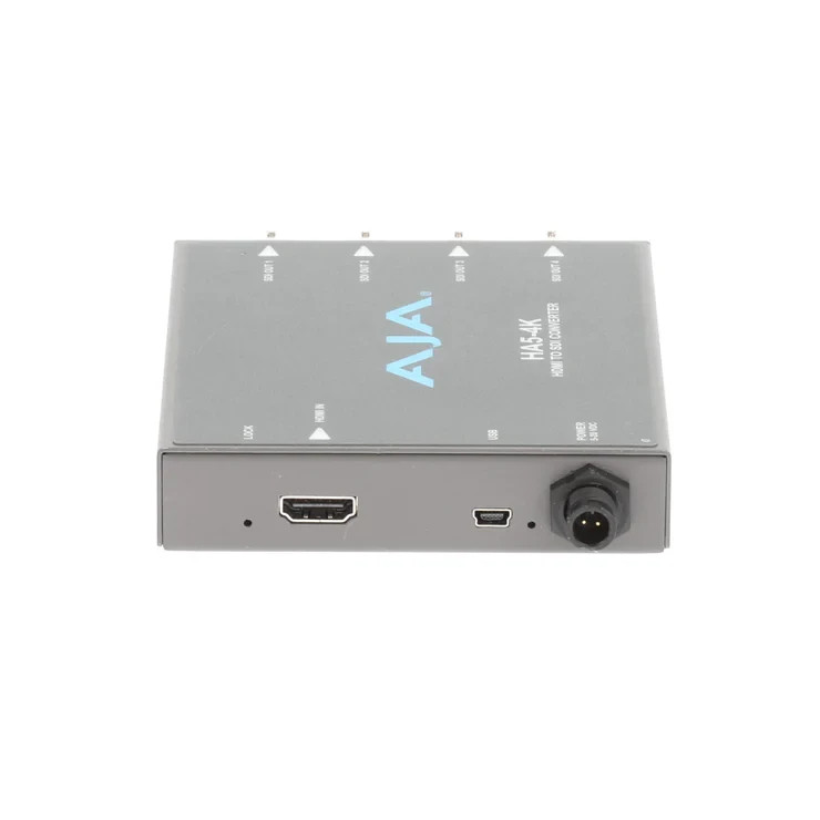 AJA HA5-4K HDMI 2.0 to 4K 6G-SDI Mini Converter w/ AC Adapter Power Supply