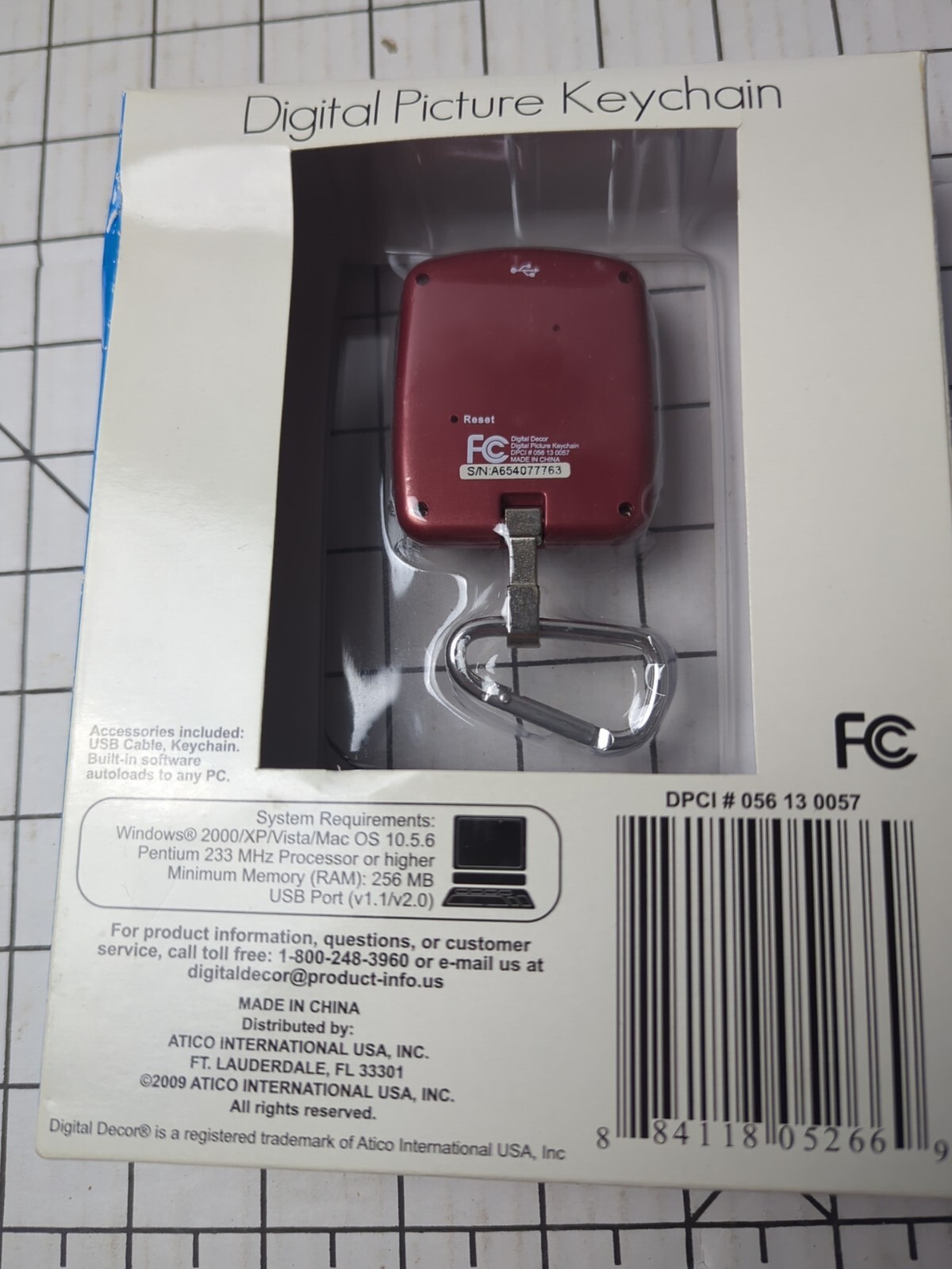 Digital Picture Keychain 1.8 in Color LCD Display Rechargeable NIB