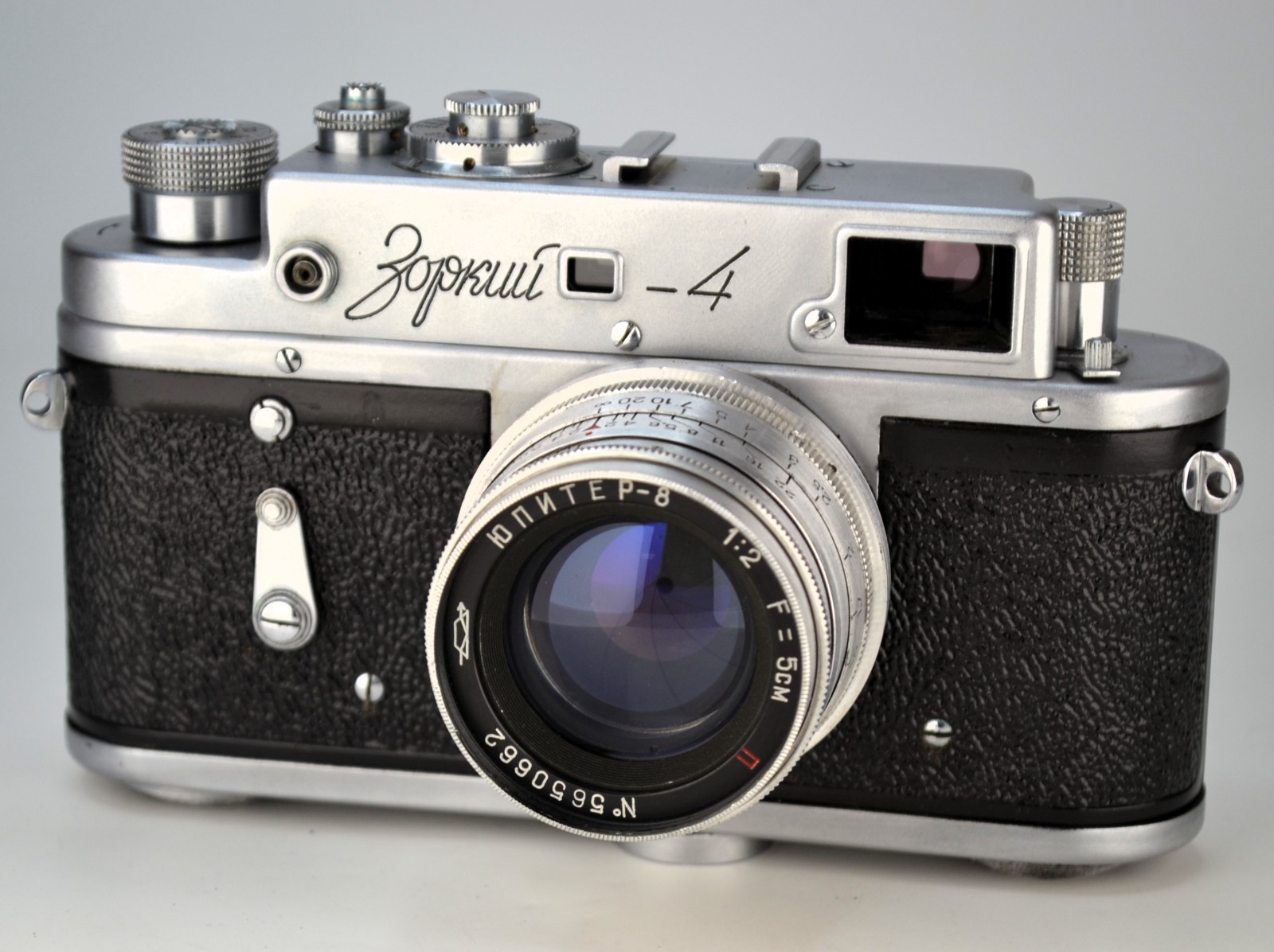 FULLY SERVICED! EARLY 1957 USSR “ZORKI 4” RF CAMERA + JUPITER-8 lens M39 (082)