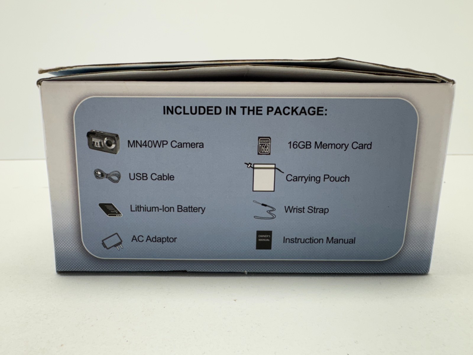 Minolta MN40WP Blue Waterproof Digital Camera 48MP 2.7K QHD Dual Screen Box
