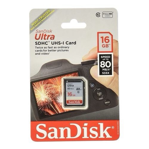 SanDisk Ultra 16GB Class 10 – SDHC Memory Card