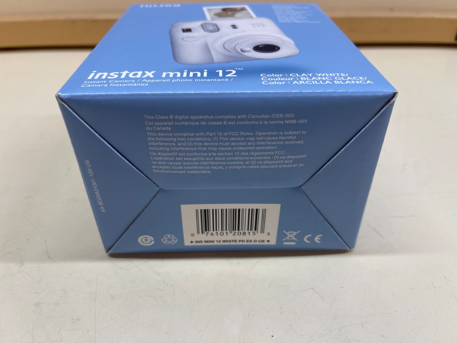 Fujifilm Instax Mini 12 Instant Camera – Clay White w/ Instant Film New