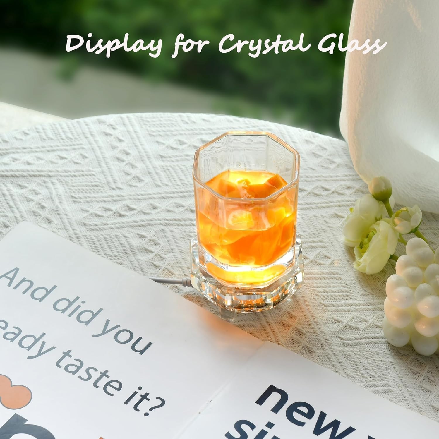 Crystal LED Light Base Multicolor Changing Pedestal Color Show Stand Lighted …