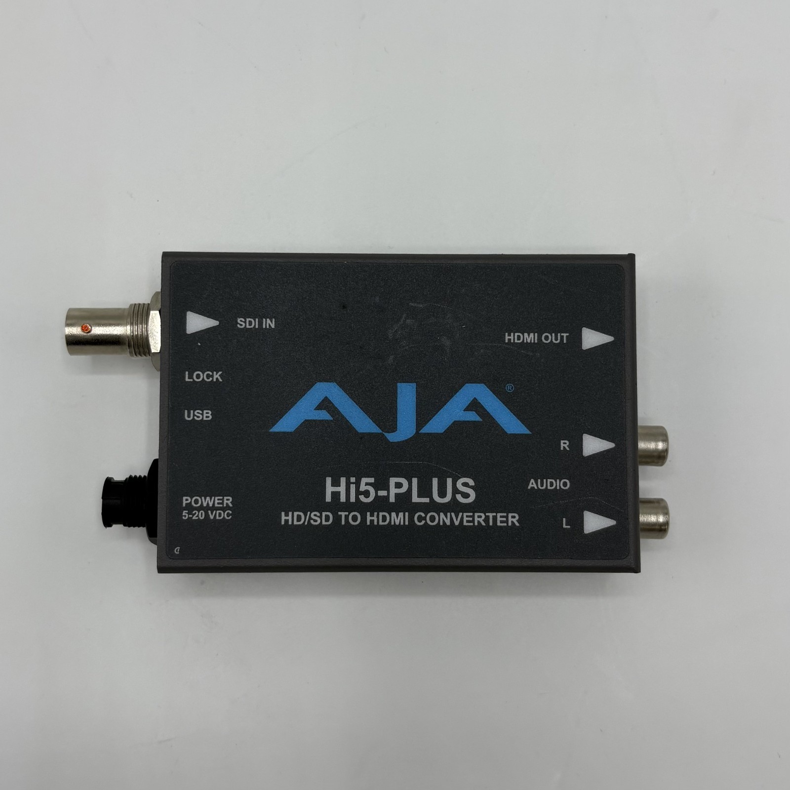 AJA HI5-PLUS — HD/SD-SDI to HDMI Converter (with PSU)