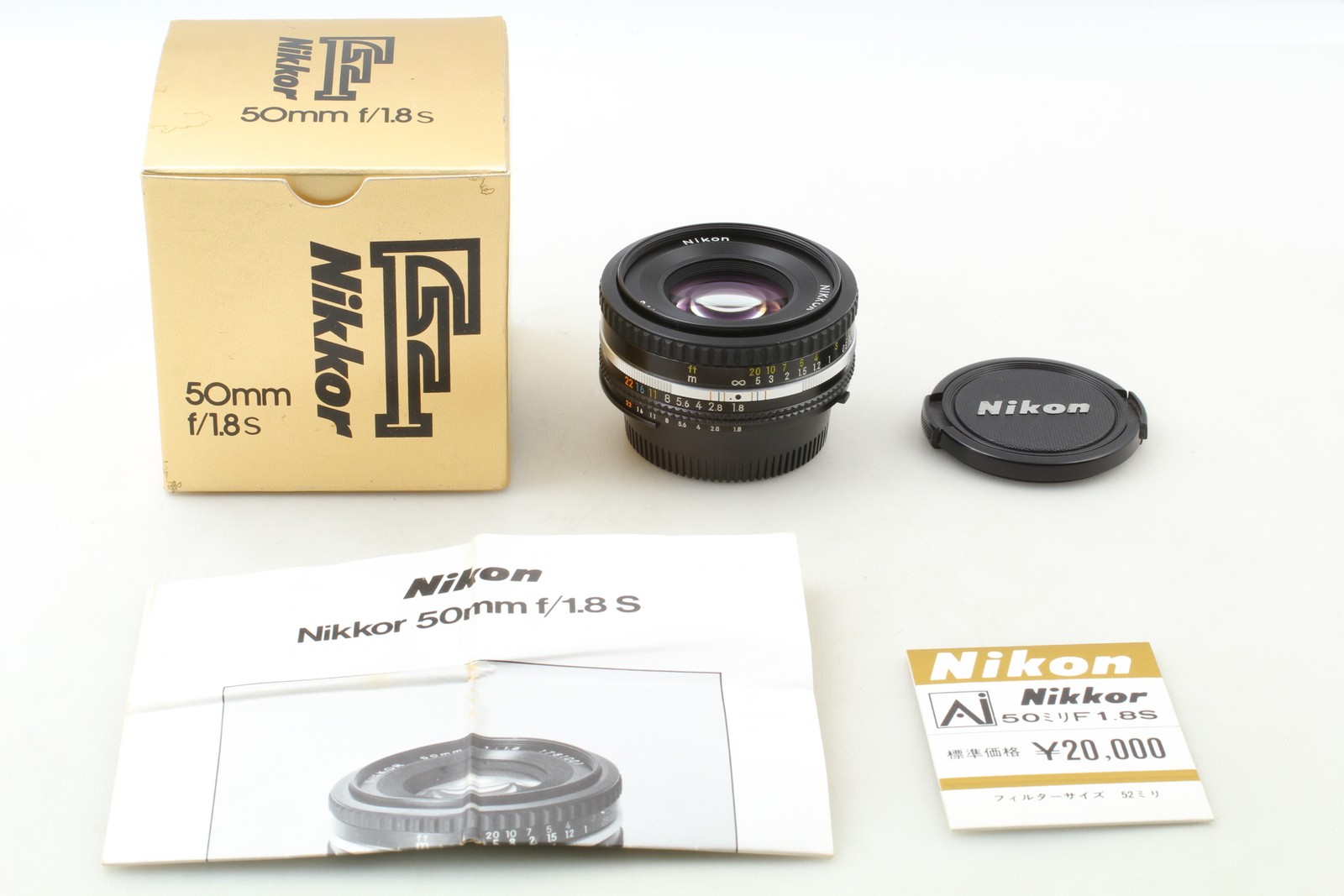 [Almost Unused in Box] Nikon Ai-s Nikkor 50mm f1.8 Pancake Standard Lens JAPAN