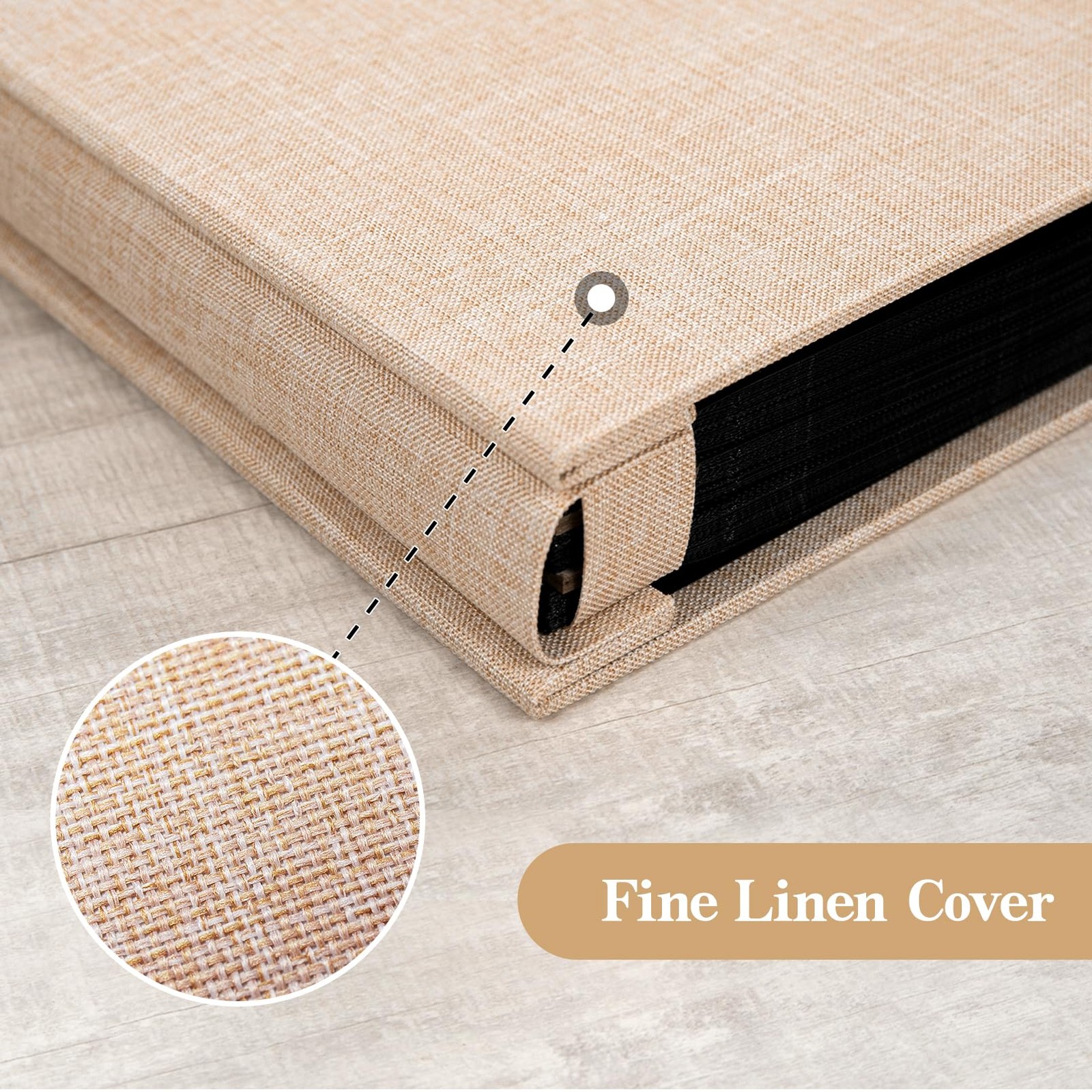 potricher Linen Hardcover Photo Album 4×6 600 Photos Large Capacity for Family
