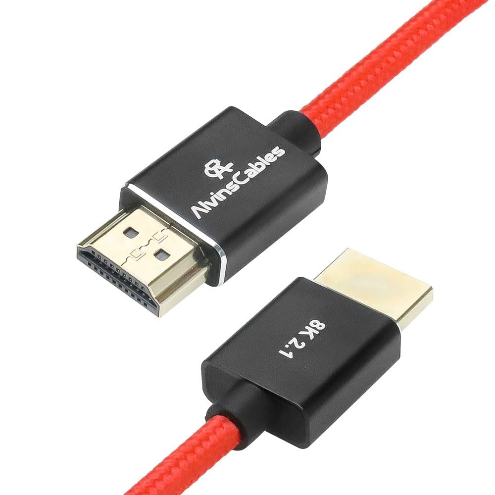 Left Angle Micro HDMI to HDMI Cable 8K@60Hz 4K@120Hz Braided 2.1 for Sony Canon