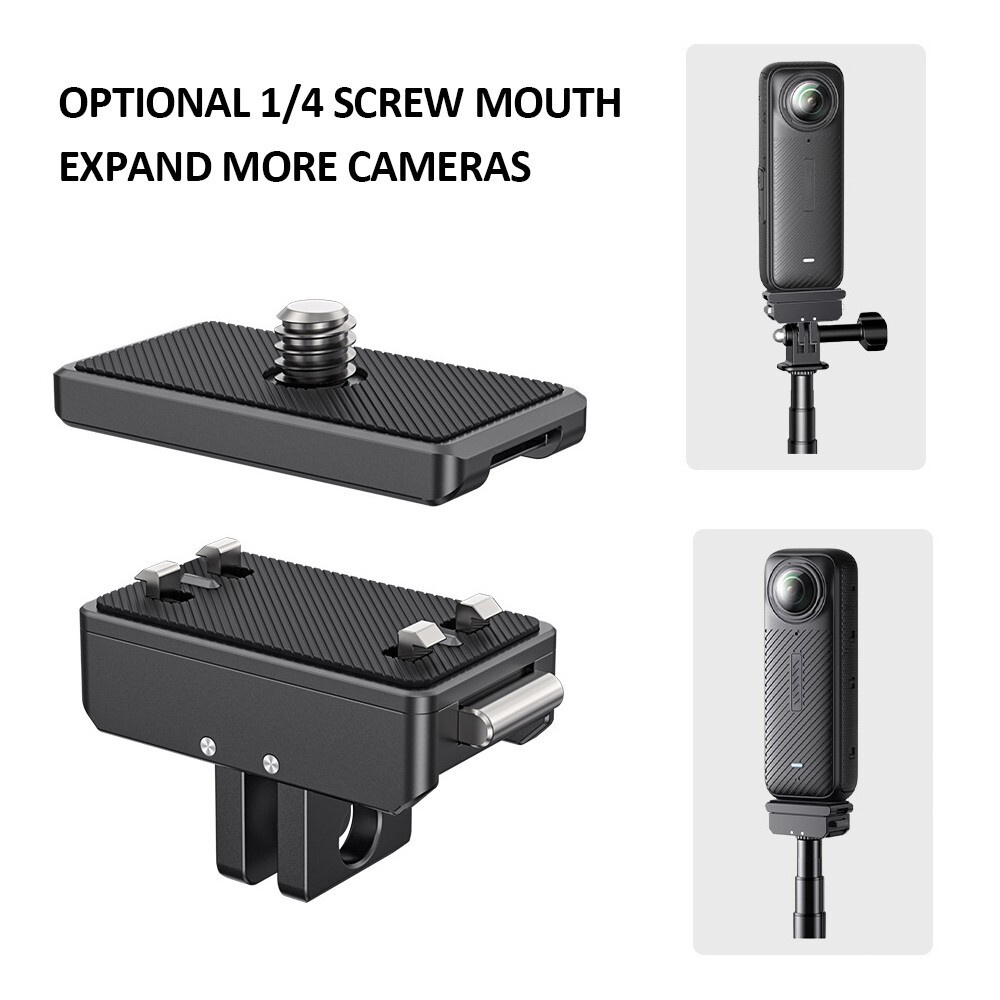 Magnetic Quick Release Adapter + 1/4 Screw for Insta X2/X3/X4/ACE for Gopro Hero