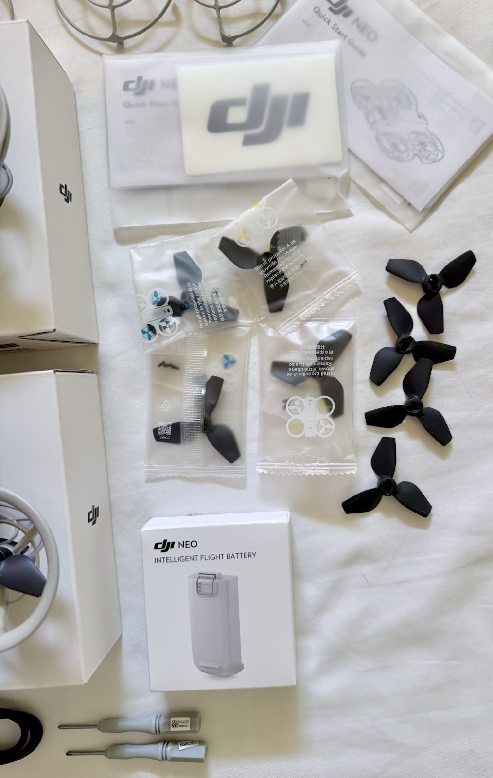 DJI Neo Drone Lot (2) RC-N3 Controller 4 Batteries Charging Hub Case Extras