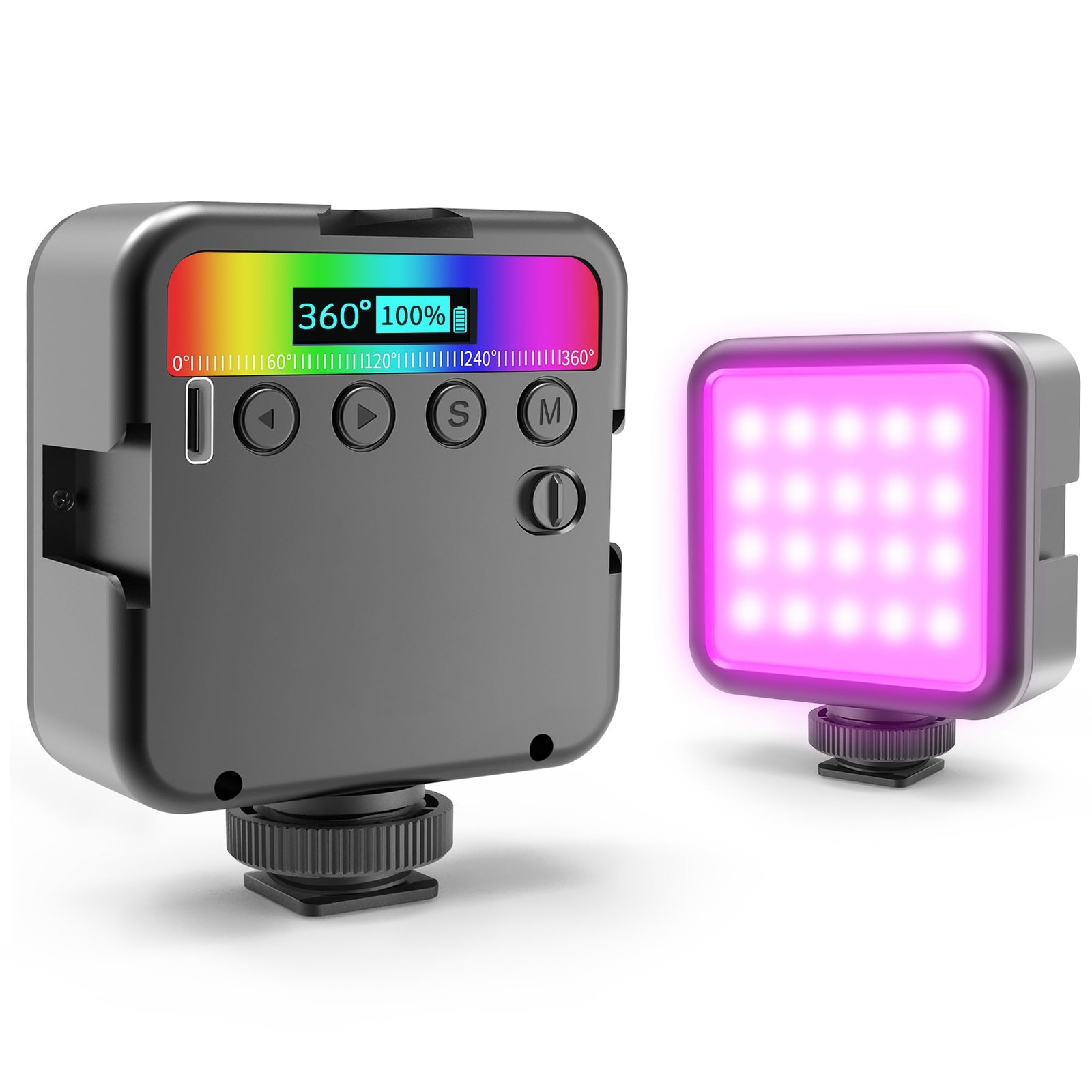 Magnetic RGB Video Light Light 360° Full Color Portable Photography Lighting …
