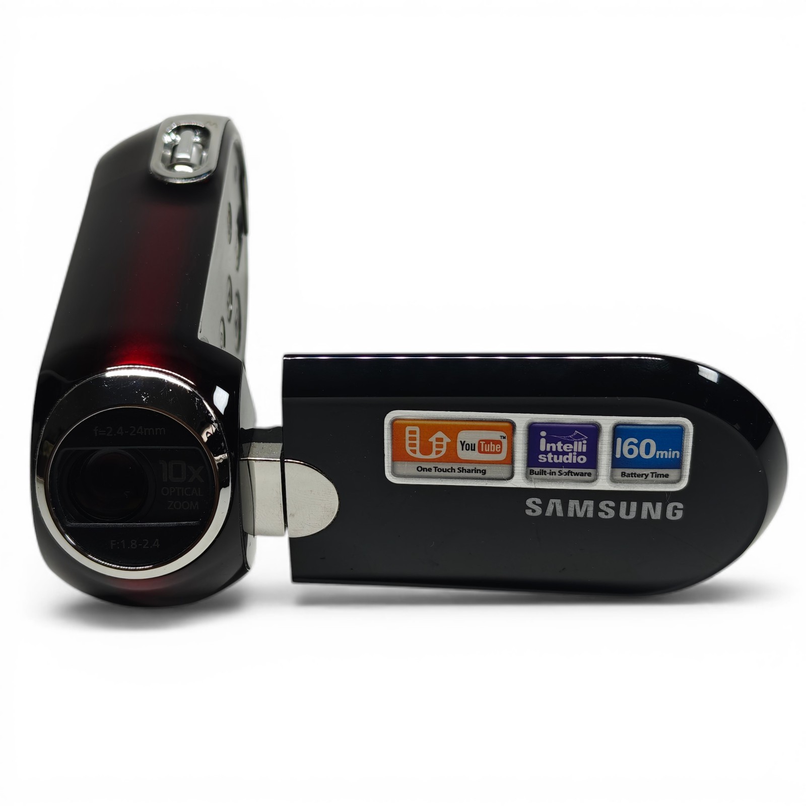 Samsung SMX-C10 Camcorder Black/Red Hue 10x Zoom Stylish Video Camera – Boxed