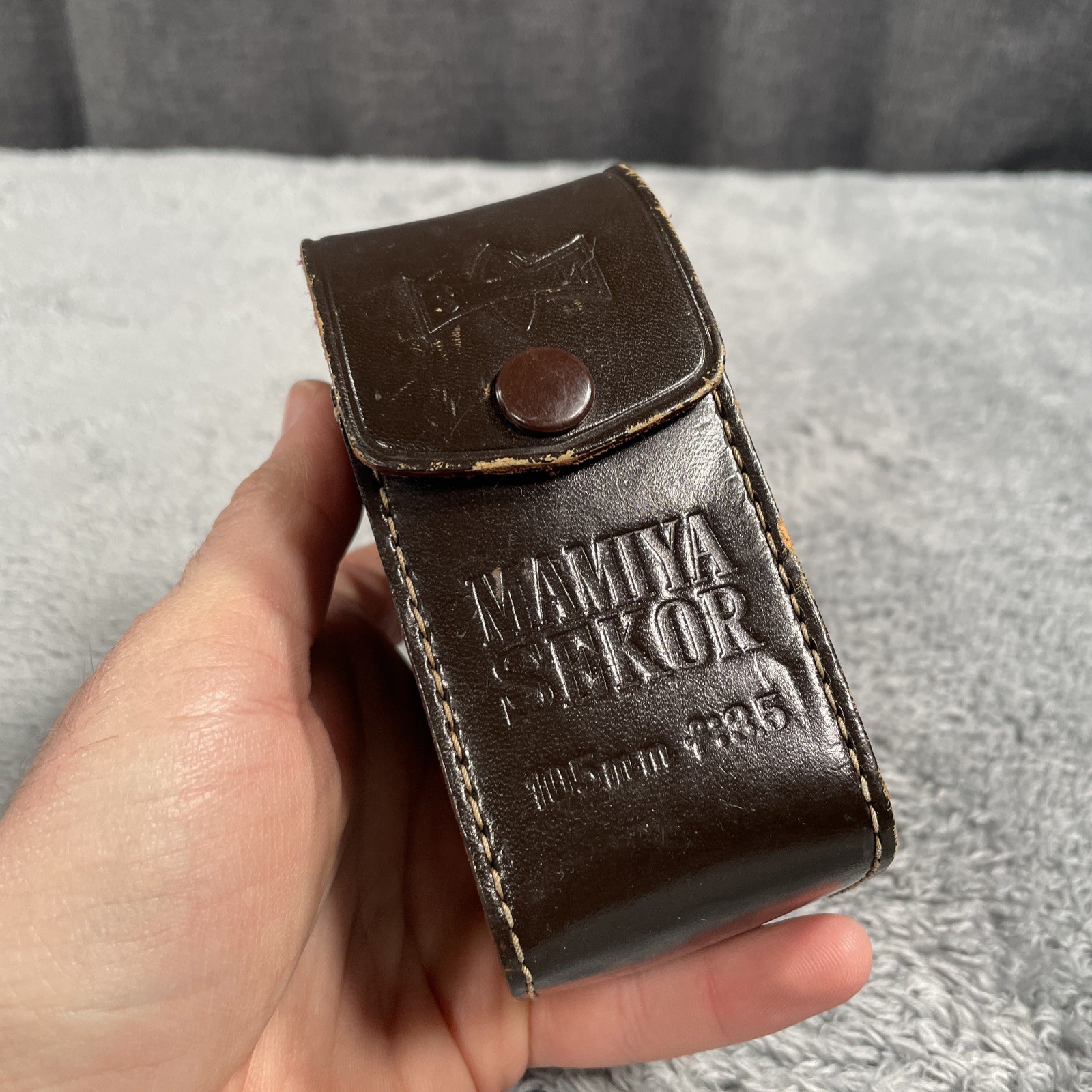 Vintage Mamiya Sekor Leather Case 105mm f:3.5 Lens Original Made In Japan