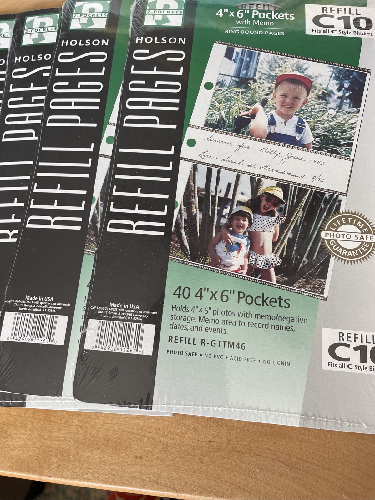 4 NIP Holson Refill Pack 40 Pockets 4×6” With Memo & Negative Storage All New!!