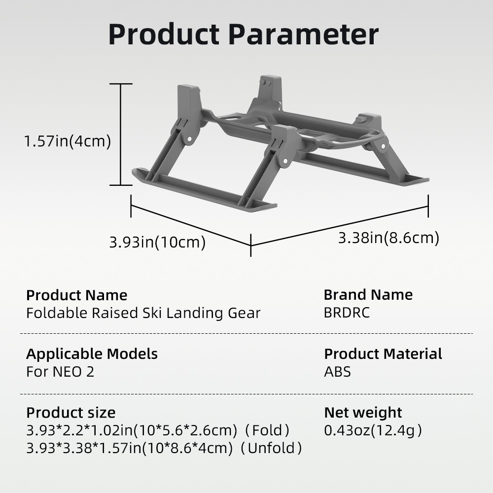For DJI Neo 2 Drone Landing Gear Heightened Folding Tripod Stand Leg Accessories