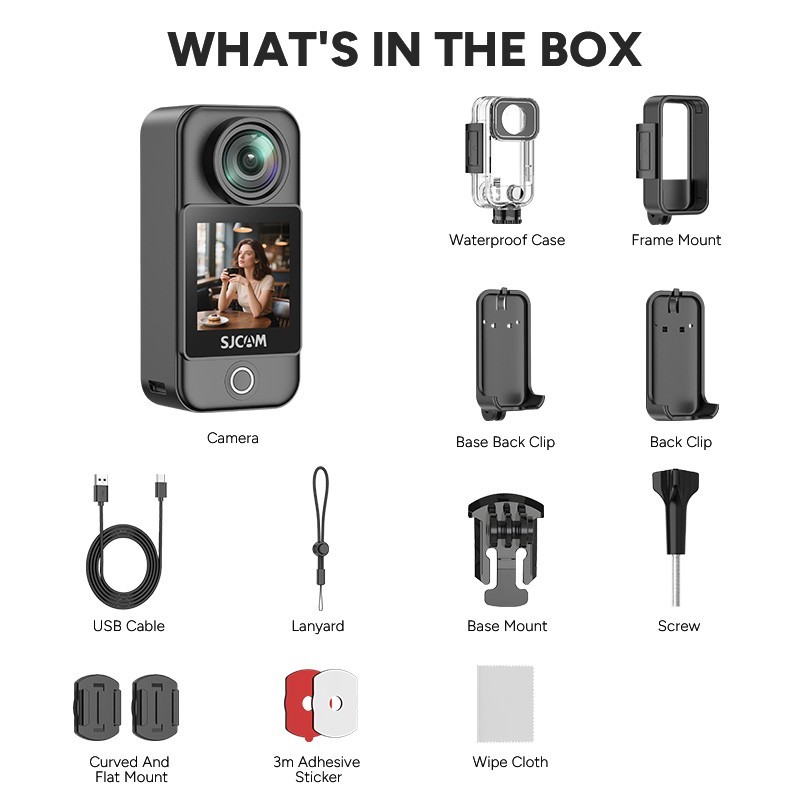 SJCAM C400 Handheld Pocket Camera 4K Vlogging Camera Live Camera for YouTube
