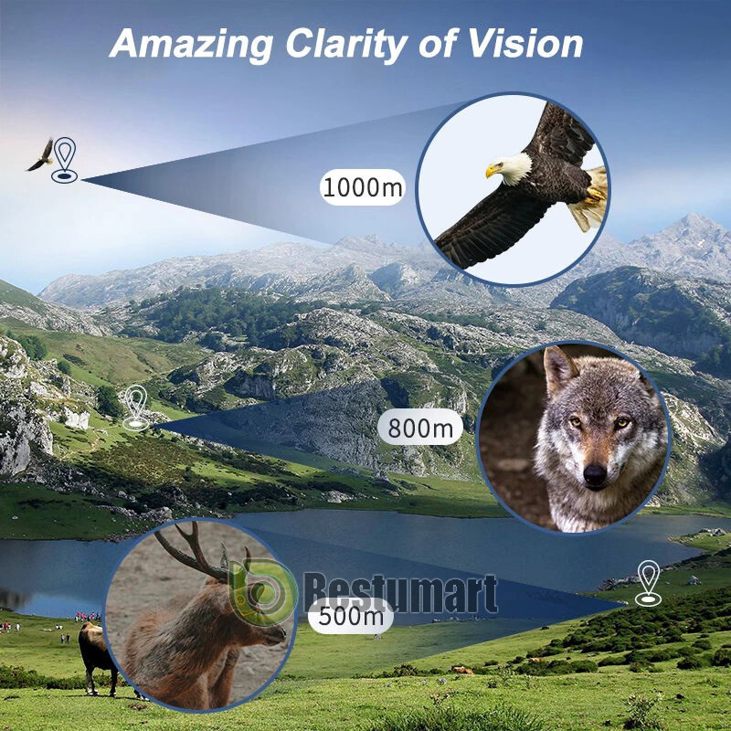 4k 10-300X40mm Zoom Optical HD Lens Monocular Telescope Telephoto for Cell Phone