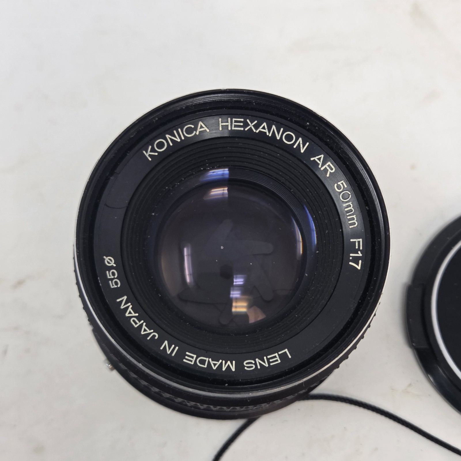 Konica Hexanon AR 50mm f/1.7 AE Lens Konica AR Mount w/ Cap Japan Vintage