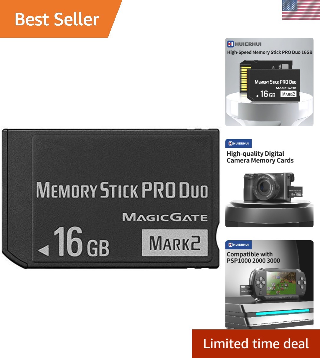 16GB Memory Stick Pro Duo – Waterproof & High-Speed for PSP 2000/3000