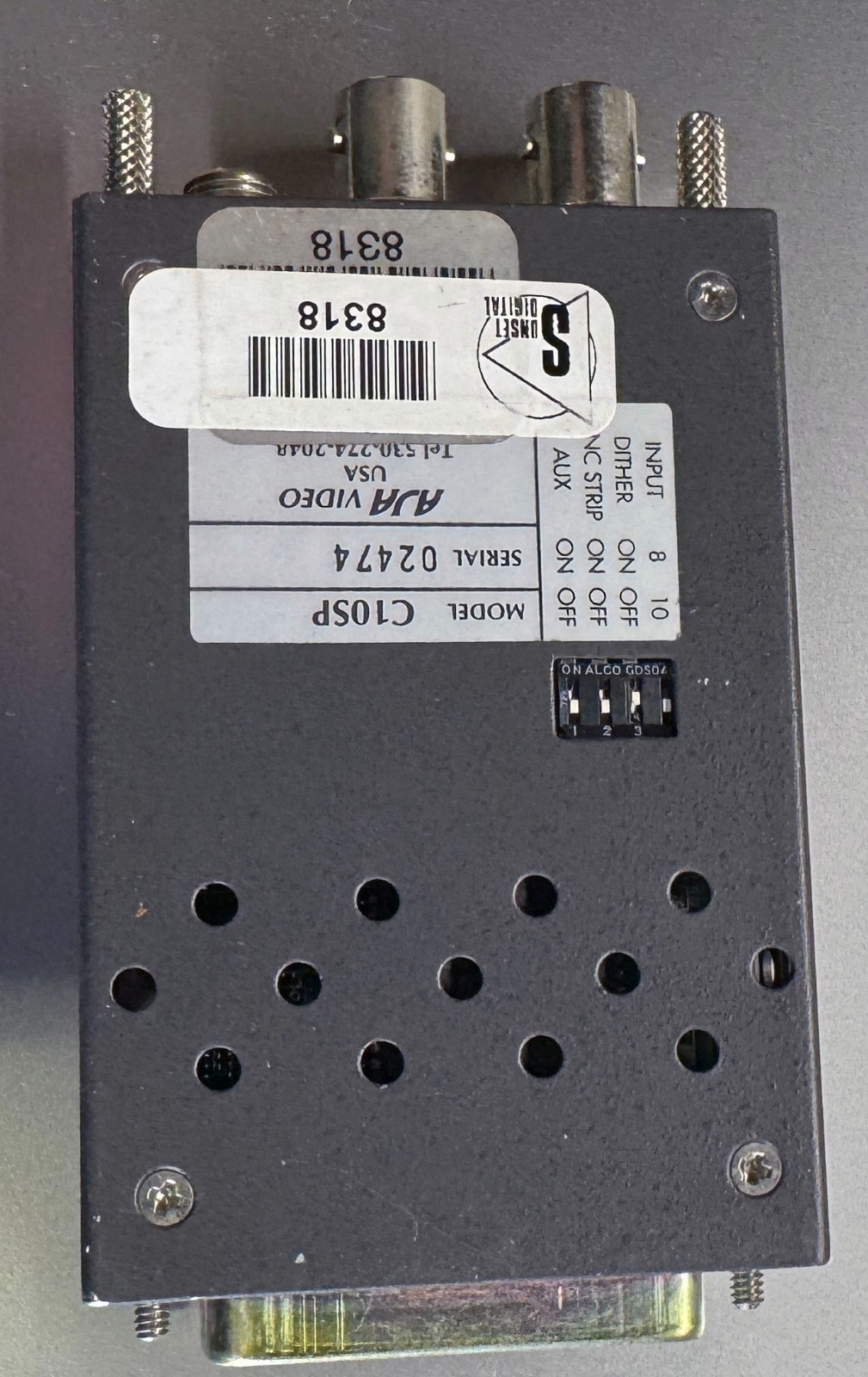 AJA C10SP SDI Serial to Parallel Converter SMPTE 259 w/ PSU Tested