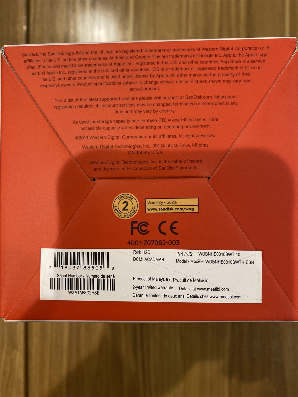 SanDisk ibi 1TB (WDBNHE0010BWT-HESN) Smart Photo Manager, New Sealed