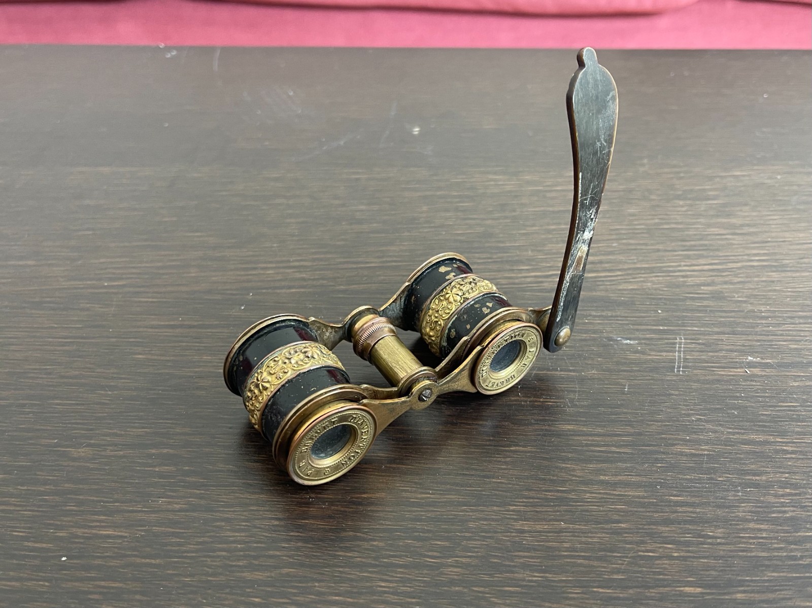 Antique FAR BREVET Opera Glasses, Brass and Gilt, France, 19th Century