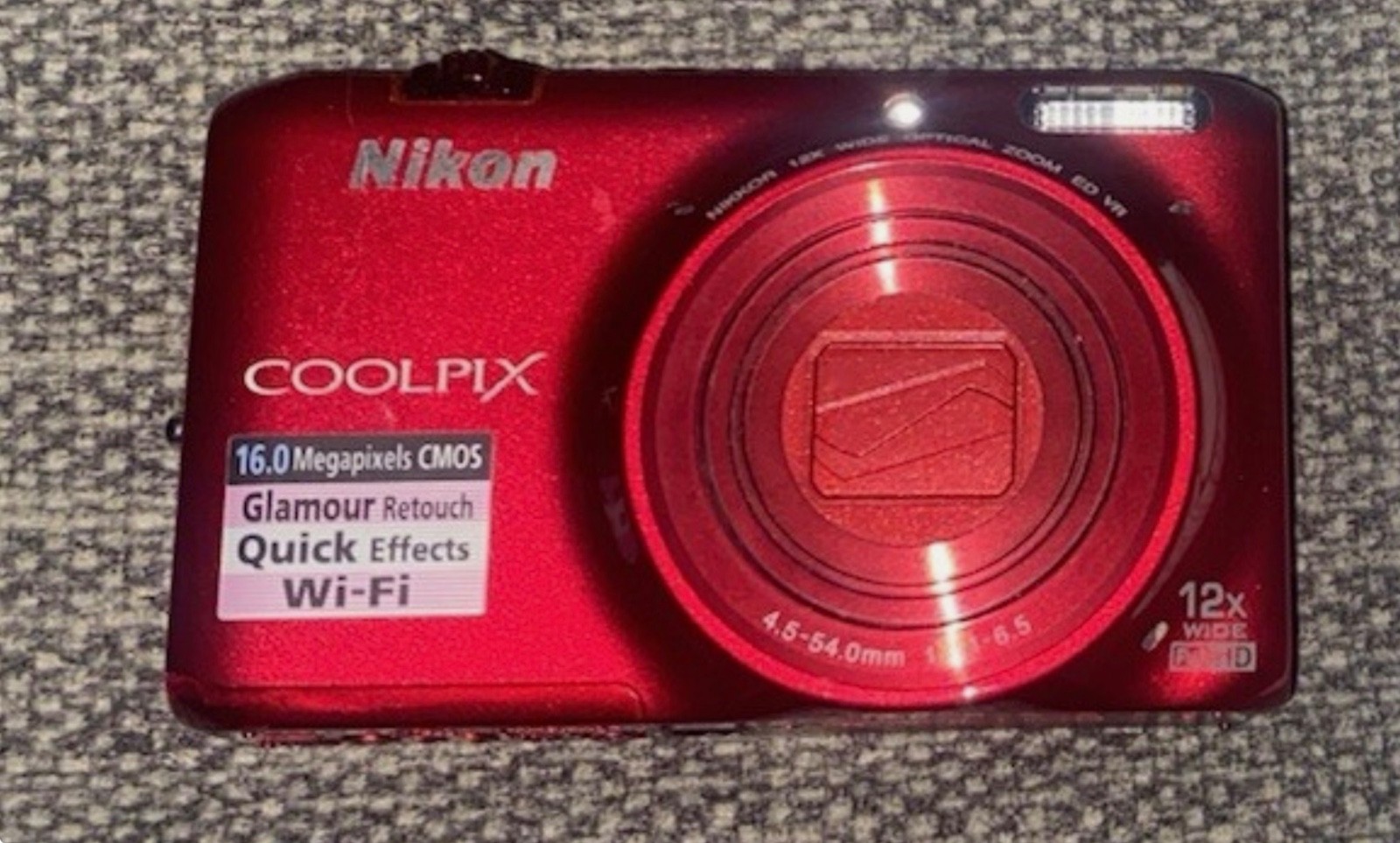 Nikon COOLPIX S6500 16.0MP Red Digital Camera 16MP 12X Zoom WiFi No Charger #5