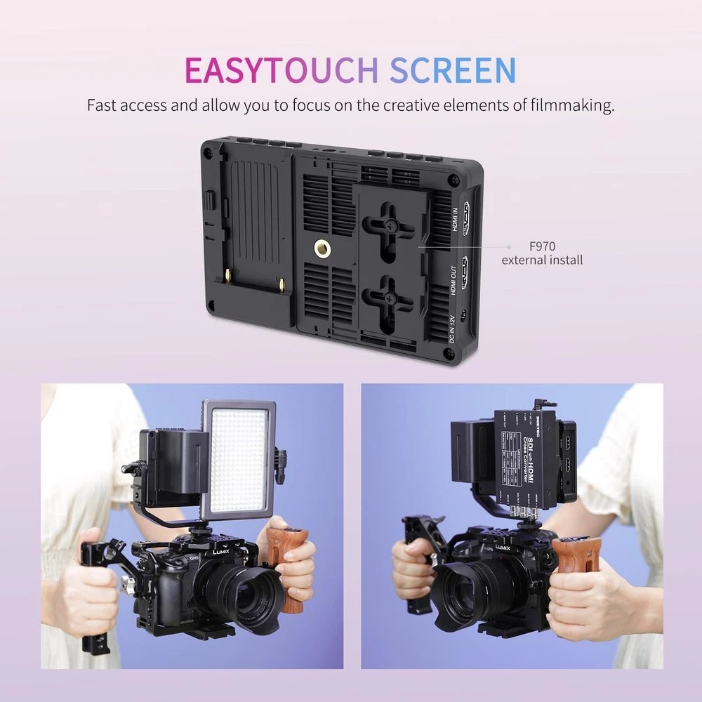 F5 Pro V4 6 Inch Touch Screen DSLR Camera Field Monitor with 3D LUT F970 Exte…