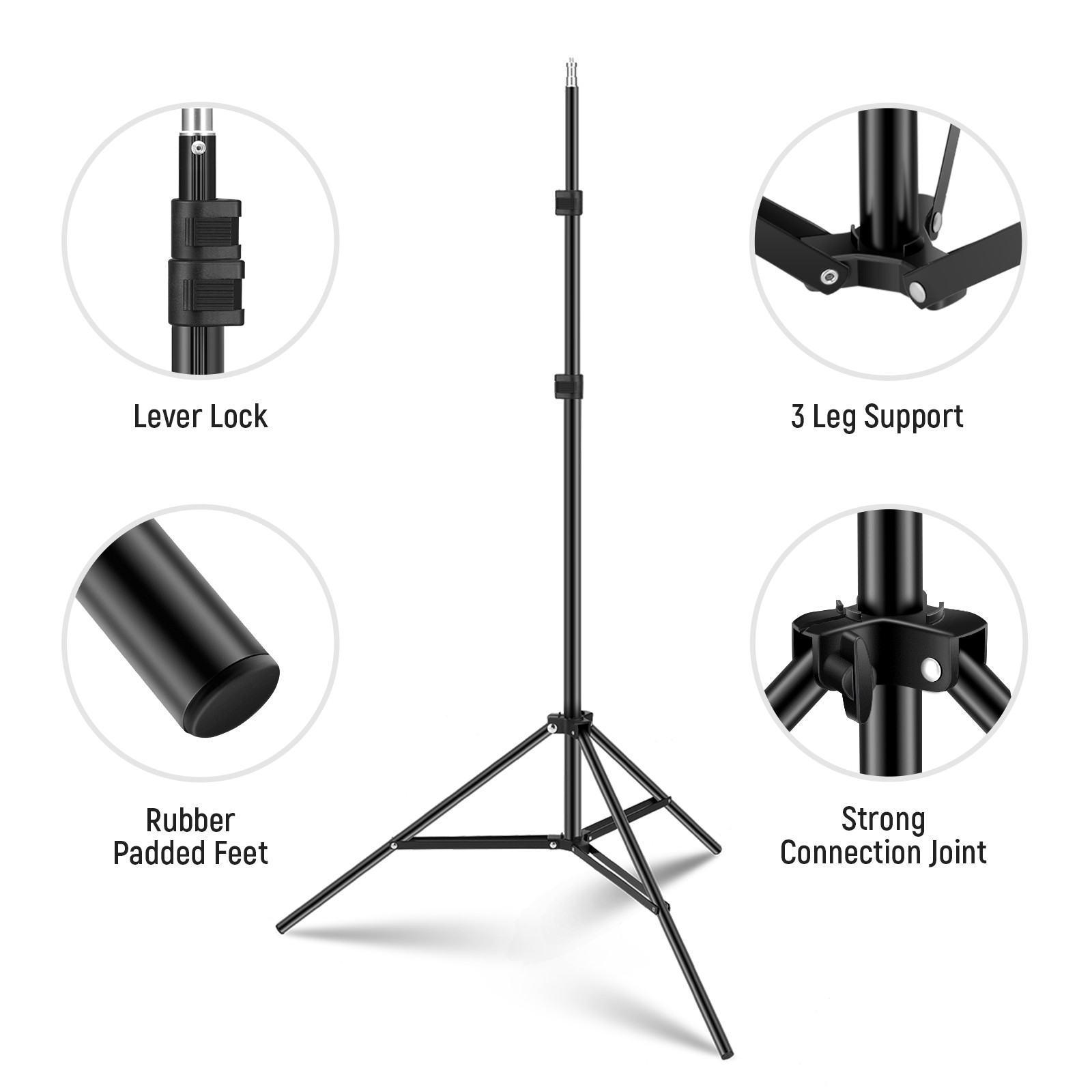 NEEWER ST210D 7′ Light Stand (2-Pack) for Studio Lighting