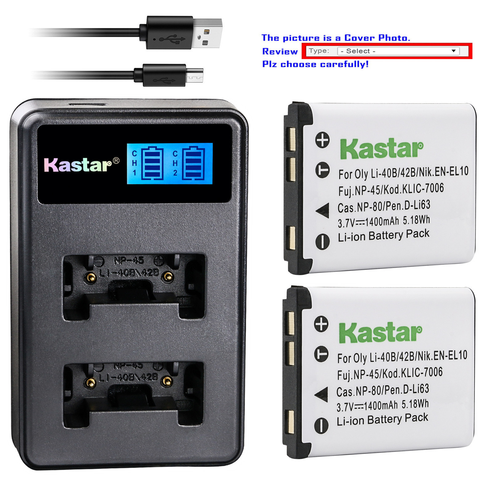 KLIC-7006 Battery & Charger for Kodak Easyshare M550 M552 M575 Touch M577 M580