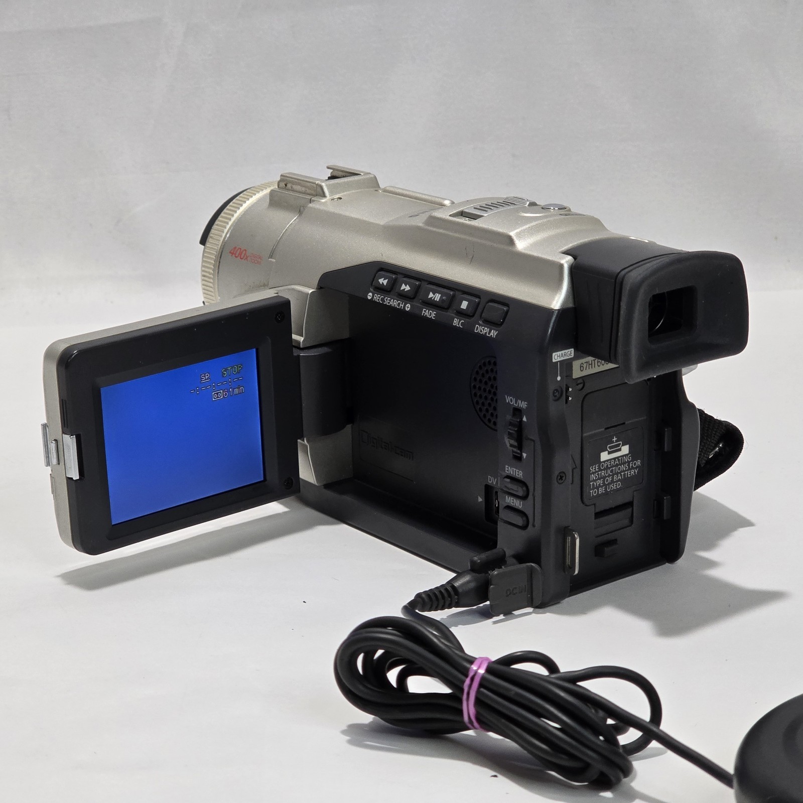 Samsung SCD80 Mini DV Digital Camcorder 400x Zoom + AA-E7 AC Power Adapter READ