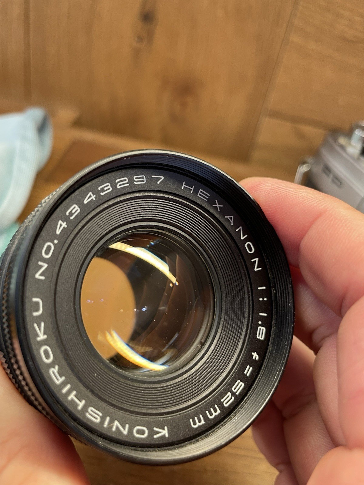 *Near Mint – * Konica FP SLR 35mm Film Camera Hexanon 52mm F/1.8 Lens From Japan