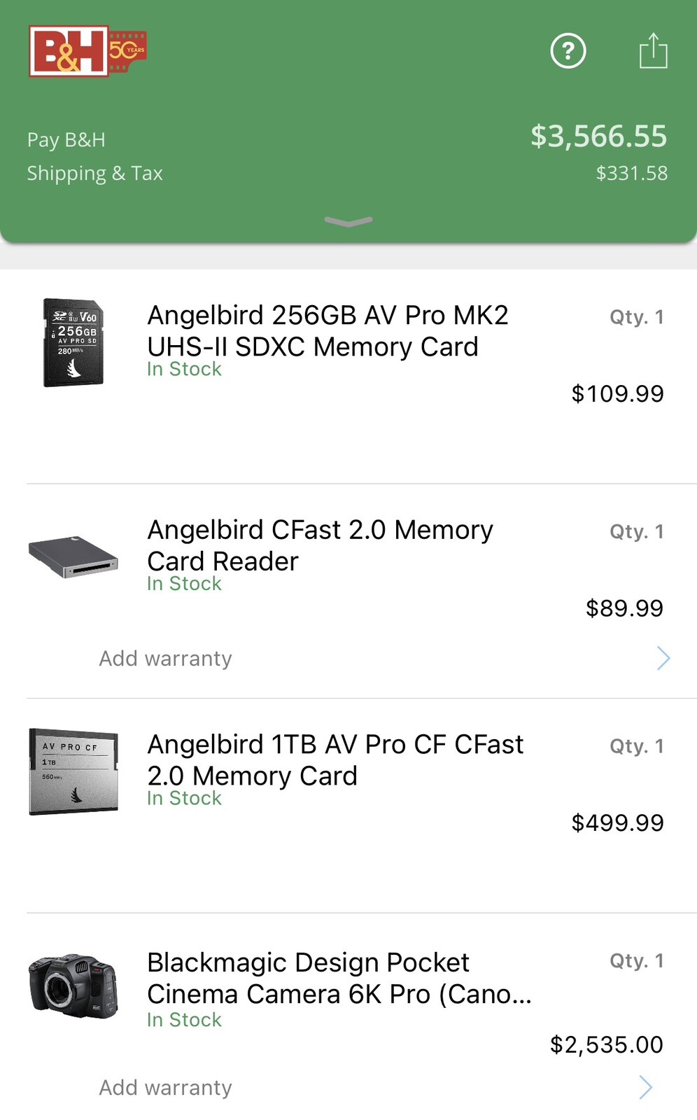 Blackmagic Design Pocket Cinema Camera 6K Pro (BMPCC6k Pro) – ANGELBIRD BUNDLE!