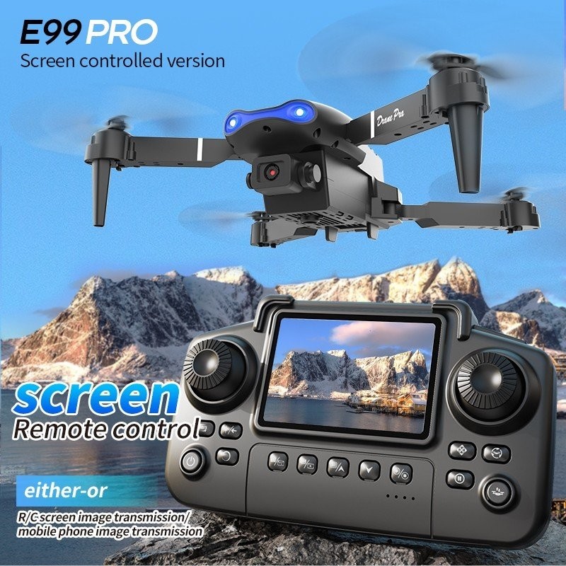 E99 PRO Drone With Remote Control Dual Camera Obstacle Avoidance Foldable Arms