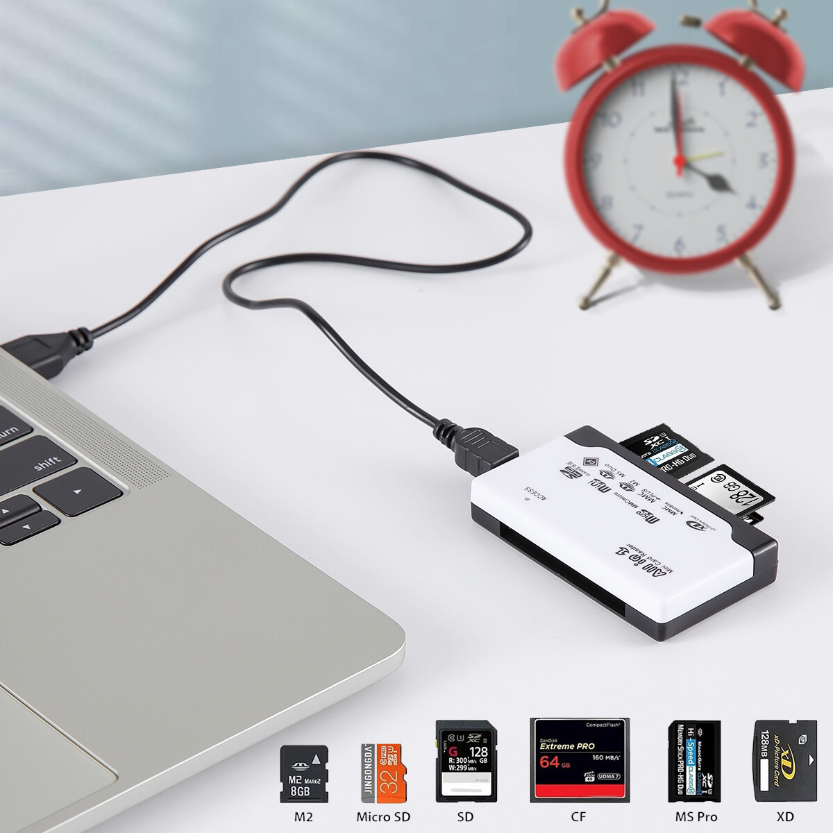 Card Reader USB1.1/ USB2.0/ USB3.0 Micro SD TF CF Smart Memory Adapter Laptop US