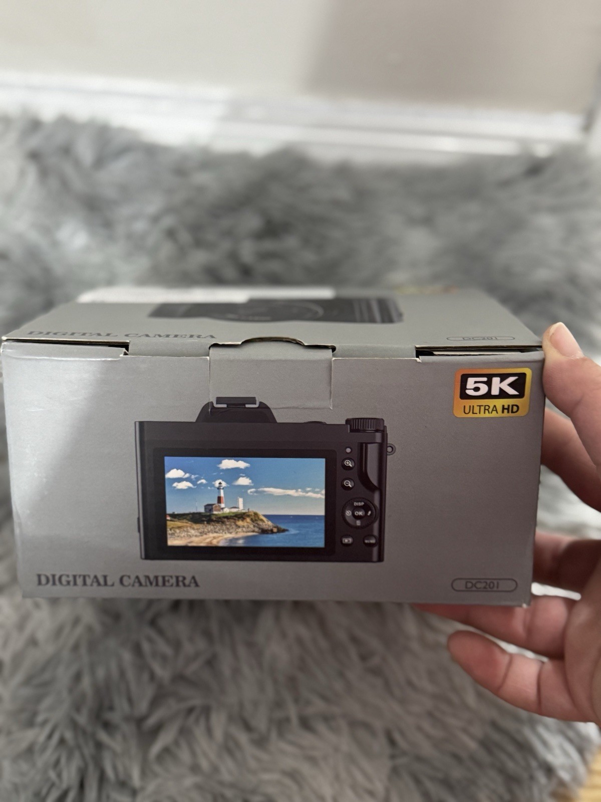 DC20 5K Ultra HD Digital Camera 16x Zoom Built-in Flash Black USB f/2.2