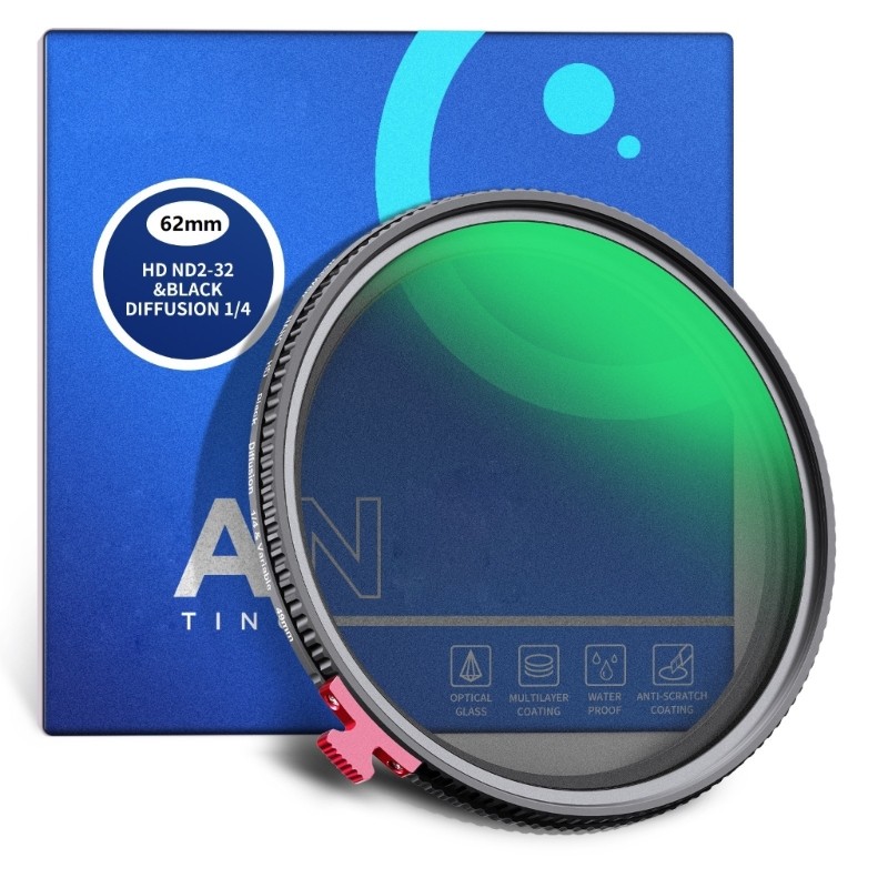 ND2-ND32 5 Stop Filter Water Resistant Coating Black Mist Diffusion 1/4 Filter