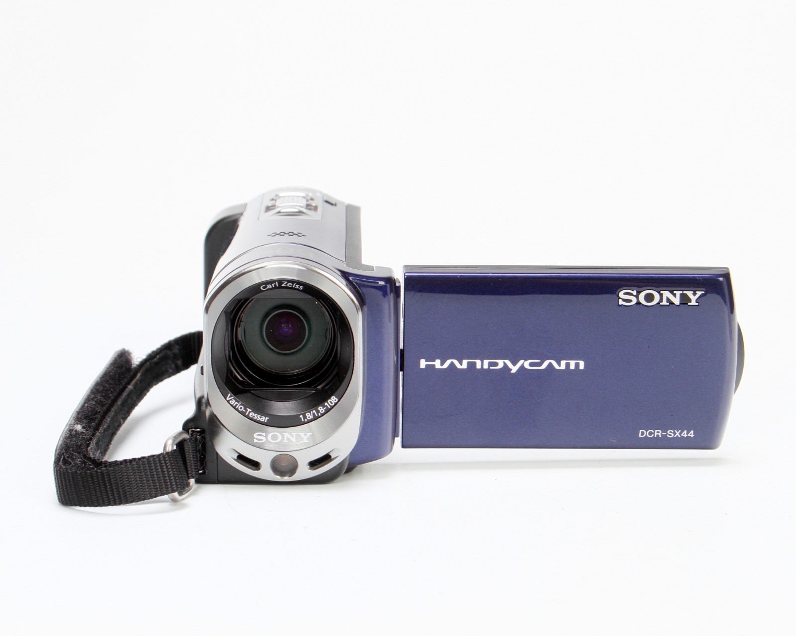 Sony DCR-SX44 Standard Definition Camcorder (Blue) w/ 4GB Internal Storage