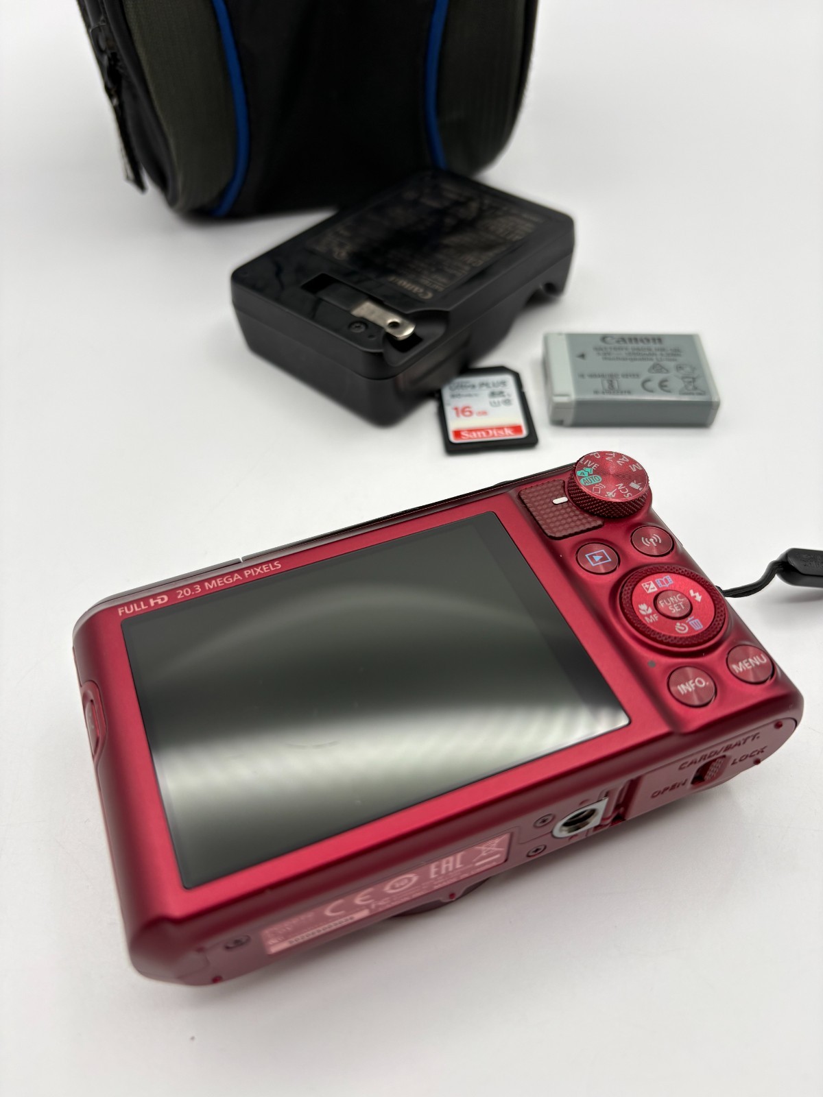 Canon PowerShot SX720 HS 20.3MP Digital Camera Red w/40x Zoom Bundle Tested