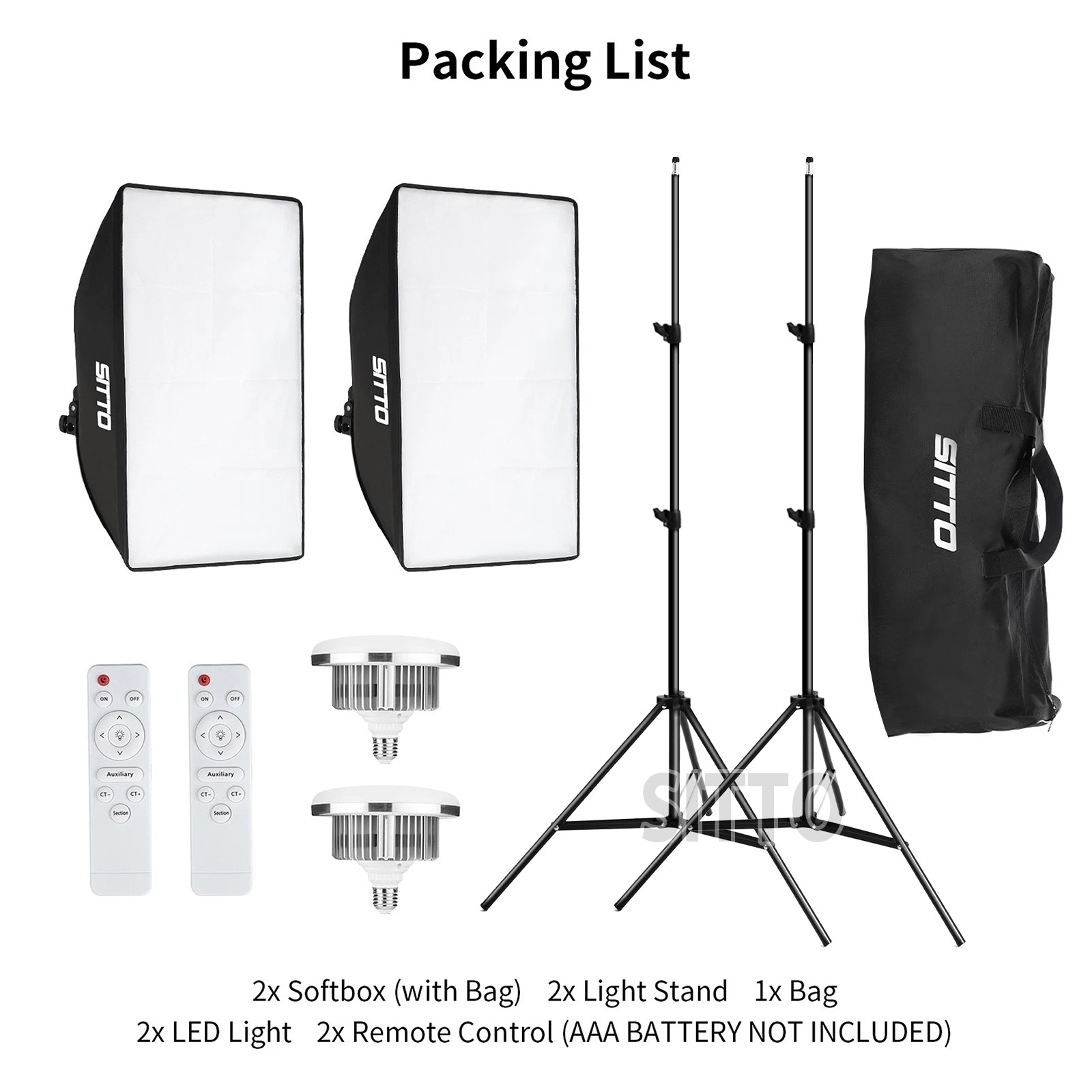 2x 85W Studio LED Softbox Lighting Kit Photography Studio Video Light Tripod