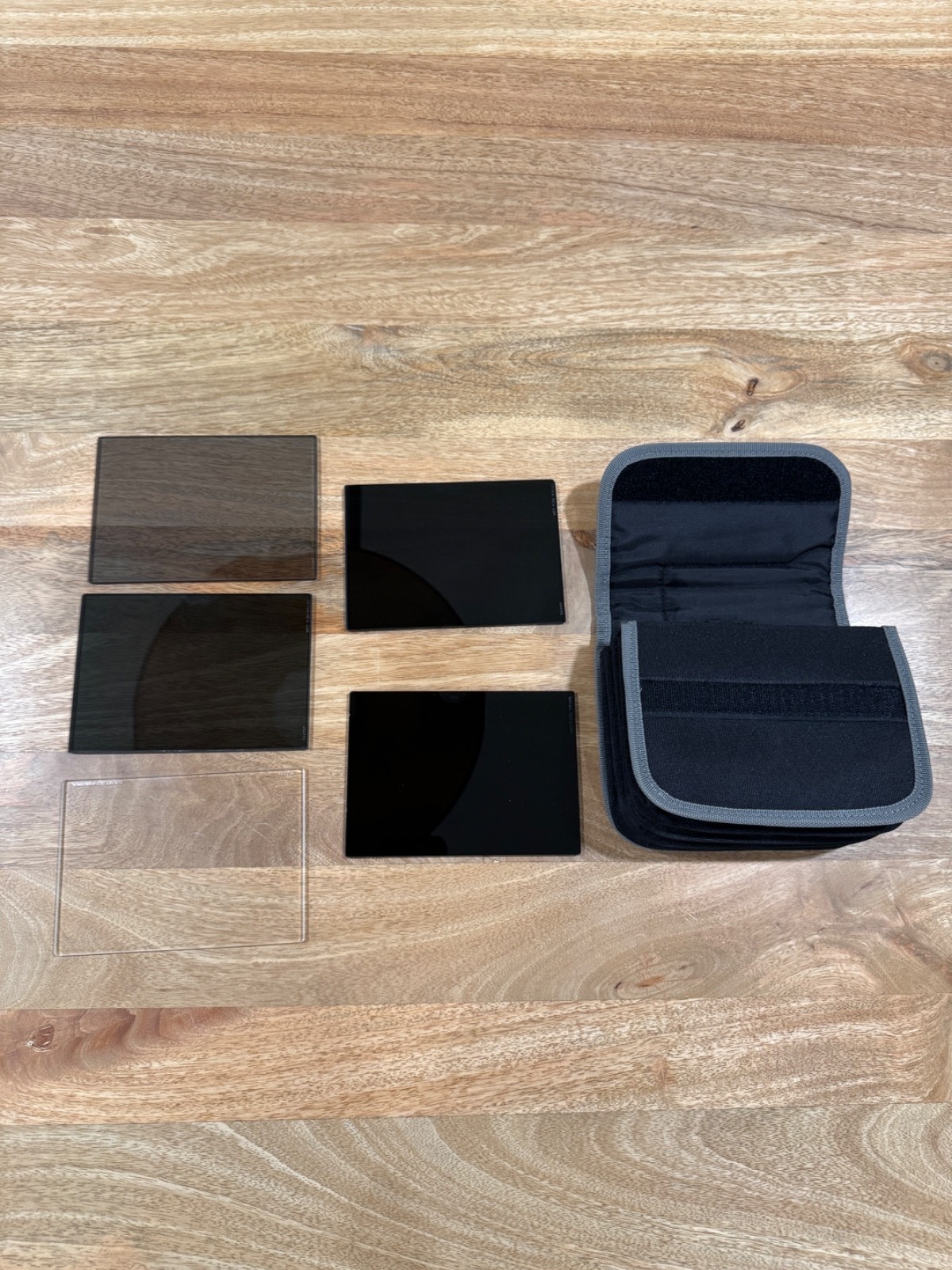 Tiffen 4×5.65″ ND3, ND6 & ND9, ND1.2 Filter, & CLEAR, with pouch
