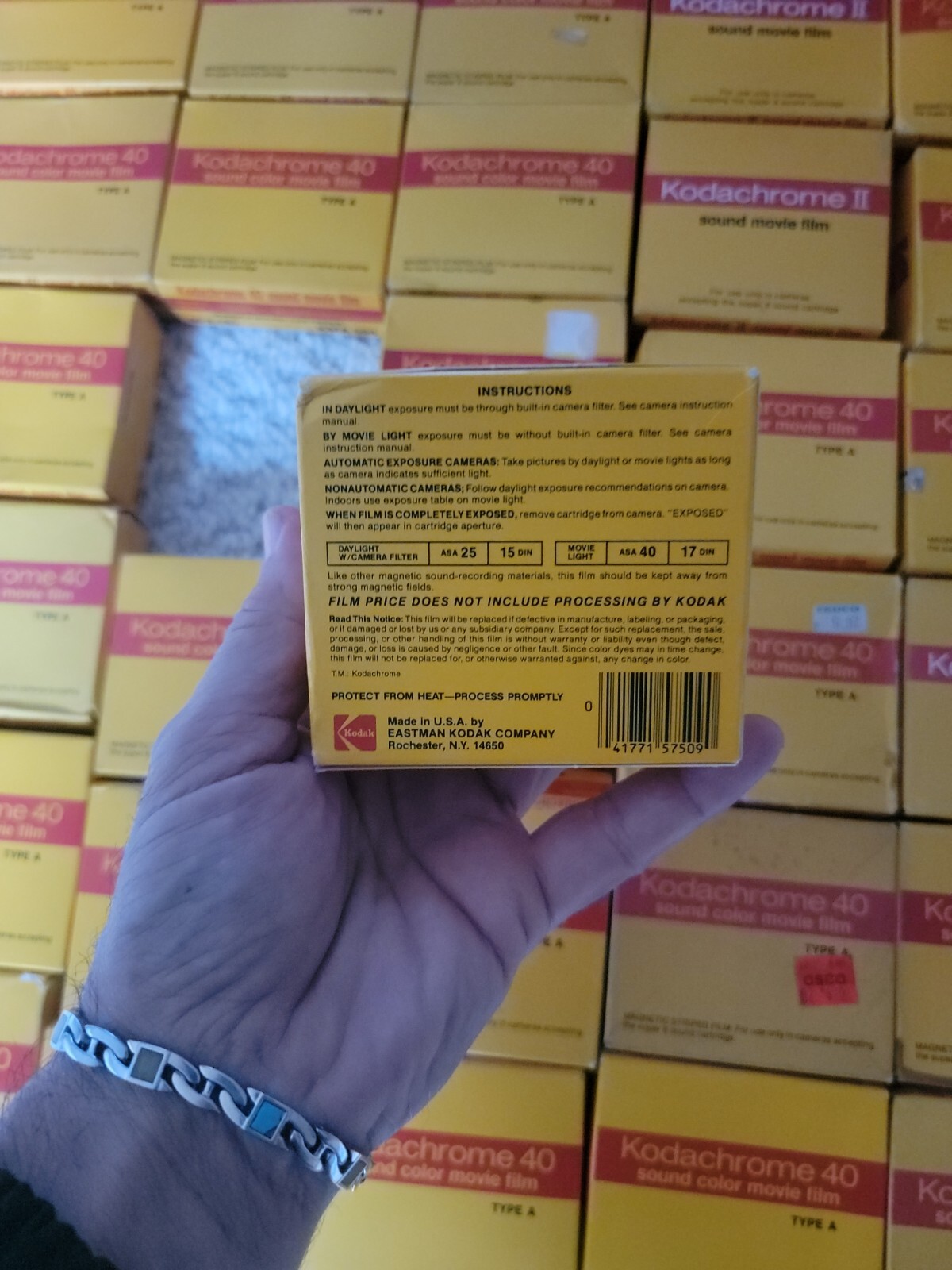 Kodak Kodachrome K40 Sound Super 8 mm Color Movie Film Type A Sold Per Box NOS