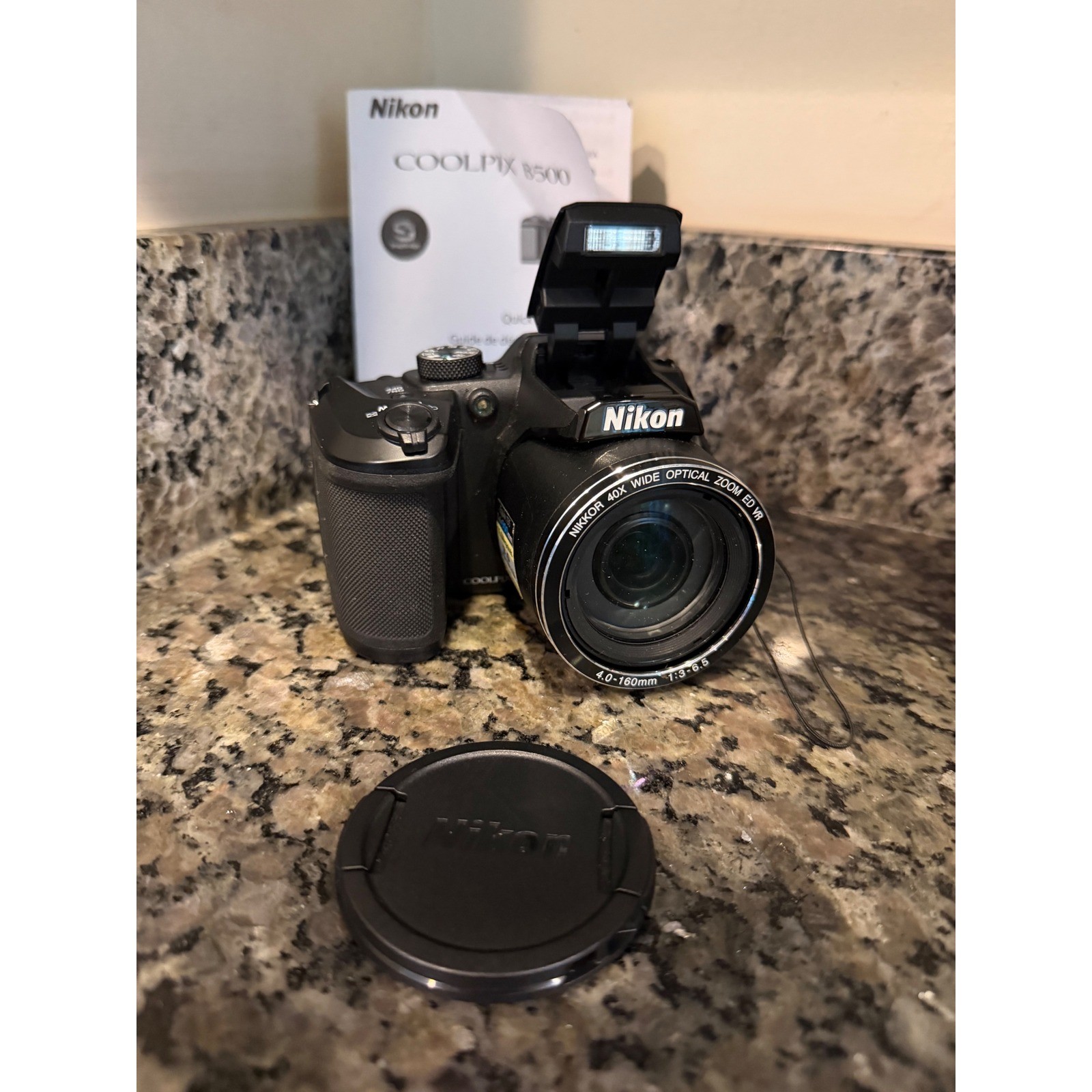 Nikon Coolpix B500 Black Digital Camera 40x Optical Zoom For Parts or Repair
