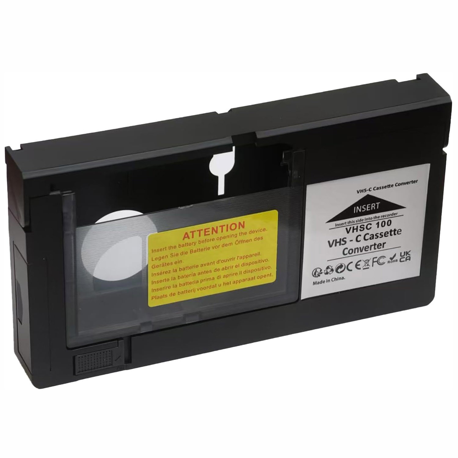 Cassette Adapter For VHS VCR VHS-C For SVHS-C Tapes Camcorders RCA Motorized US